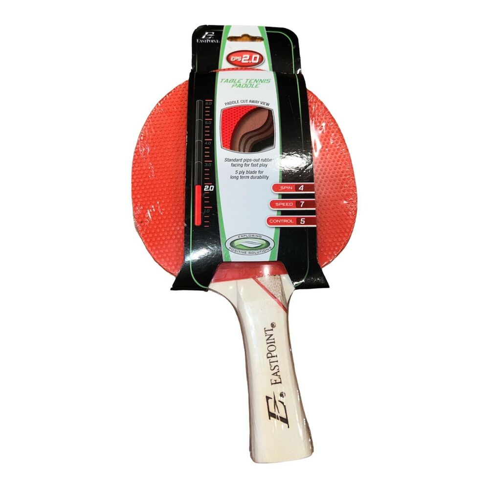 NEW Eastpoint EPS 2.0 Table Tennis Ping Pong Paddle Wooden Handle Red